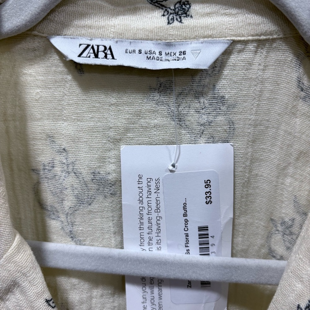 Zara button down collared top - Picture 5 of 6